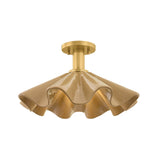 Libertyville Semi Flush - Aged Brass with Oyster White Ceramic by Hudson Valley