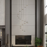 Light-Year Multilight Suspension By Page One 18 Lights Inside View