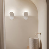 Lik Plus Outdoor Wall Sconce Wrinkled White By AXO Light Lifestyle View