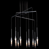 Lilium 10-Light Mobile Chandelier detail in Sterling, Standard, by Hubbardton Forge