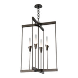 Lilium 4-Light Chandelier, shown in Oil Rubbed Bronze, by Hubbardton Forge