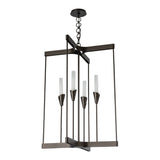 Lilium 4-Light Chandelier, shown in Oil Rubbed Bronze, by Hubbardton Forge