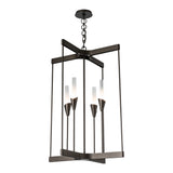 Lilium 4-Light Chandelier, shown in Oil Rubbed Bronze, by Hubbardton Forge