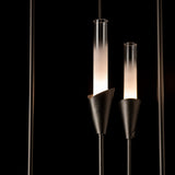 Lilium 4-Light Chandelier detail in Oil Rubbed Bronze, by Hubbardton Forge
