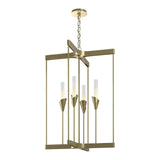 Lilium 4-Light Chandelier in Modern Brass by Hubbardton Forge