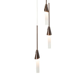 Lilium 5-Light Round Pendant, shown in Bronze, Standard, by Hubbardton Forge