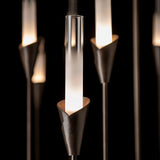 Lilium Chandelier 12 Light detail in Dark Smoke, by Hubbardton Forge