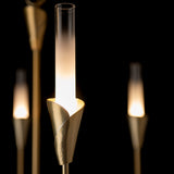 Lilium Chandelier 6 Light detail in Modern Brass, by Hubbardton Forge
