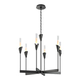 Lilium Chandelier 6 Light in Ink by Hubbardton Forge