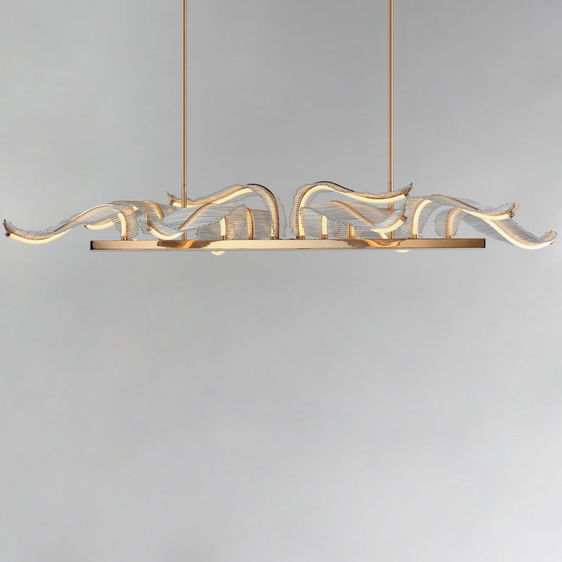 Lillet LED Linear Suspension Gold By Studio M With Light