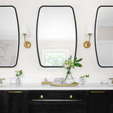 Lindee Mirror Matte Black By Crystorama - Lifestyle View