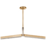 Linea Chandelier Hand Rubbed Antique Brass By Visual Comfort Modern - Front View
