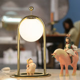 Linglong Table Lamp Antique Brass Large By Tubicen Lifestyle View