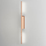 Link Double Reading Light Small Satin Copper By CVL Front View