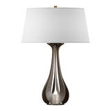 Lino Table Lamp in Bronze, Natural Anna Shade by Hubbardton Forge