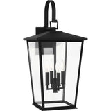 Linton Outdoor Wall Lantern — 26 Inch, Textured Black