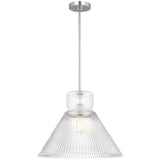 Liouet Pendant Large Brushed Nickel By Visual Comfort Studio - With Light