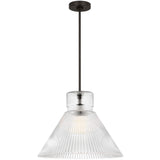 Liouet Pendant Large Midnight Black By Visual Comfort Studio - With Light