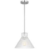 Liouet Pendant Medium Brushed Nickel By Visual Comfort Studio - With Light