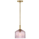 Lisette Pendant Light Lacquered Brass Rose By Lark Living - Front View2