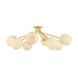 Lisette Semi Flush - Aged Brass