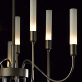 Lisse Chandelier 10 Light detail in Dark Smoke, by Hubbardton Forge