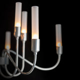 Lisse Chandelier 10 Light detail in Sterling, by Hubbardton Forge
