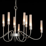 Lisse Chandelier 10 Light detail in Sterling, by Hubbardton Forge