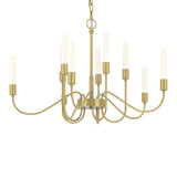 Lisse Chandelier 10 Light in Modern Brass by Hubbardton Forge