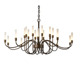 Lisse Chandelier 20 Light, shown in Dark Smoke, by Hubbardton Forge