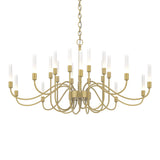 Lisse Chandelier 20 Light in Modern Brass by Hubbardton Forge