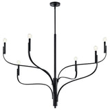 Livadia Chandelier Black Medium By Kichler - Front View