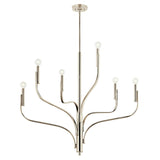 Livadia Chandelier Polished Nickel By Kichler Front View