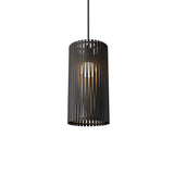 Living Hinges Narrow Drum Pendant By Accord, Color: Organic Lead Grey, Size: Small, Medium, ,| Casa Di Luce Lighting