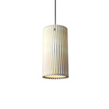 Living Hinges Narrow Drum Pendant By Accord, Color: Organic White, Size: Small, Medium, ,| Casa Di Luce Lighting