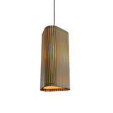 Living Hinges Narrow Pendant By Accord, Color: Organic Gold, Size: Small, Medium, ,| Casa Di Luce Lighting