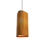 Living Hinges Narrow Pendant By Accord Lighting, Finish: Teak, ,| Casa Di Luce Lighting