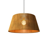 Living Hinges Taper Drum Pendant By Accord Lighting, Finish: Louro FreijoSize: Small, Medium, ,| Casa Di Luce Lighting