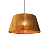 Living Hinges Taper Drum Pendant By Accord Lighting, Finish: TeakSize: Small, Medium, ,| Casa Di Luce Lighting