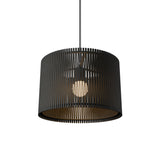 Living Hinges Wide Drum Pendant By Accord Lighting, Finish: Charcoal, ,| Casa Di Luce Lighting