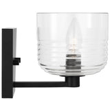 Lochdale Small Wall Sconce Midnight Black By Visual Comfort Studio - Side View1