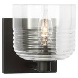Lochdale Small Wall Sconce Midnight Black By Visual Comfort Studio - Side View