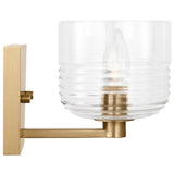 Lochdale Small Wall Sconce Satin Brass By Visual Comfort Studio - Side View1