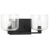 Lochdale Vanity Light 2 Lights Midnight Black By Visual Comfort Studio - Side View