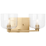 Lochdale Vanity Light 2 Lights Satin Brass By Visual Comfort Studio - Side View