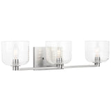 Lochdale Vanity Light 3 Lights Brushed Nickel By Visual Comfort Studio - Side View
