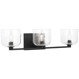 Lochdale Vanity Light 3 Lights Midnight Black By Visual Comfort Studio - Side View