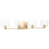 Lochdale Vanity Light 4 Lights Satin Brass By Visual Comfort Studio - Side View