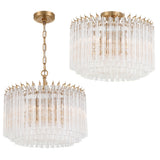 Lofton Semi Flush Aged Brass By Crystrorama - Alt View