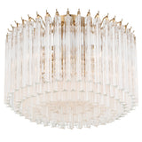 Lofton Semi Flush Aged Brass By Crystrorama - Detailed View